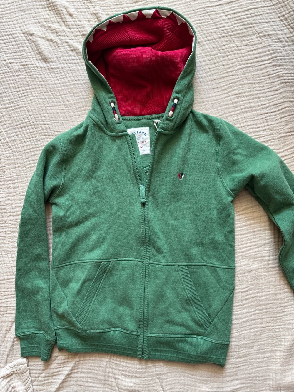 Fatface Kids Green Zip-Up Hoodie Boys NWT size 11/12